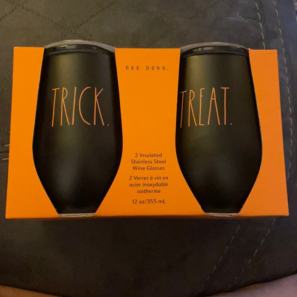 Rae Dunn insulated stainless steel wine glasses